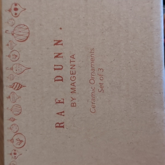 RAE DUNN Christmas Ornaments Cream Ceramic Balls - Picture 8 of 9